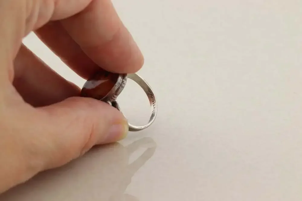 Sterling Silver Ocean Jasper Ring Vintage Uncas Ring Size 6